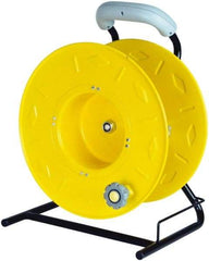 Value Collection - 12 AWG, 100' Cable Length, Cord & Cable Reel without Cable - 0 Outlets, NEMA 5-15R, 15 Amps, SO Cable, Yellow Reel - A1 Tooling