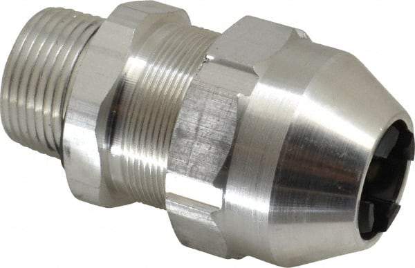 Thomas & Betts - 0.66 to 0.78" Cable Capacity, Class 1, Gas & Vapor Environments, Straight Strain Relief Cord Grip - 1 NPT Thread, Aluminum - A1 Tooling