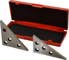 SPI - 30 to 90°, 4-1/4 Inch Long, Steel, Angle Block Set - 1/4 Inch Thick, 10 Minutes Accuracy, Includes 2 Angle Plates, 2 Pieces - A1 Tooling