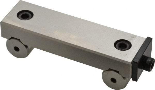 SPI - 3-3/4 Inch Long x 1 Inch Wide x 0.0002 Inch Center to Center Accuracy, 0.0004 Inch Parallelism, 2-1/2 Inch Between Rolls, Sine Bar - Steel, Includes Back Plate - A1 Tooling