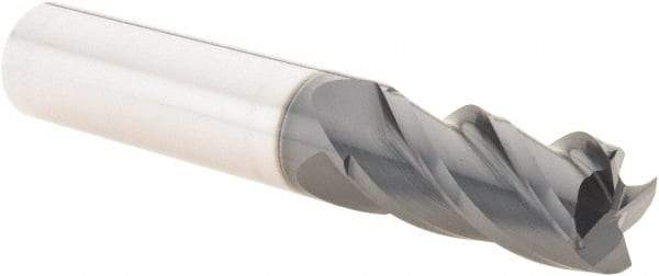 Iscar - 1/2", 4 Flute, Single End, Solid Carbide, 0.03" Corner Radius End Mill - 3" OAL, 38° Helix, Right Hand Flute, 1" LOC, Right Hand Cut - A1 Tooling