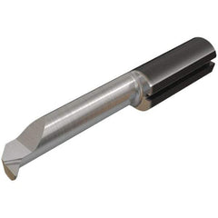 Iscar - 5mm Min Bore Diam, 25mm Max Bore Depth, 5mm Shank Diam, Profile Boring Bar - 0.006" Corner Radius, Right Hand Cut, Solid Carbide, TiAlN/TiN Finish - Exact Industrial Supply