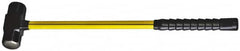 NUPLA - 6 Lb Head, 16" Long Sledge Hammer - Steel Head, 1-3/4" Face Diam, 5-7/8" Long Head, Fiberglass Handle - A1 Tooling