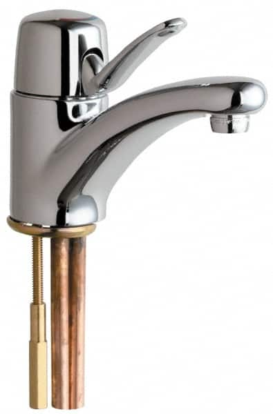 Chicago Faucets - Single Handle, Deck Mounted, Single Hole Bathroom Faucet - Ceramic Mixing Cartridge, No Drain, Integral Spout - A1 Tooling