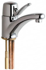 Chicago Faucets - Single Handle, Deck Mounted, Single Hole Bathroom Faucet - Ceramic Mixing Cartridge, No Drain, Integral Spout - A1 Tooling