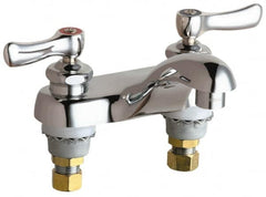 Chicago Faucets - Lever Handle, Deck Mounted, Vandal Resistant Bathroom Faucet - Two Handle, No Drain, Standard Spout - A1 Tooling