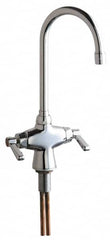 Chicago Faucets - Deck Mount, Single Hole Bar and Hospitality Faucet - Two Handle, Lever Handle, Gooseneck Spout - A1 Tooling