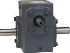 Boston Gear - 3-3/4 Centerline Distance, 60:1, 29 RPM Output, 2.24 Input Horsepower, 3,277 Lbs. Max Torque, Speed Reducer - Part No. 738-60-H, 1" Shaft Diam, Double Shaft Left & Right, 7.63" High - A1 Tooling