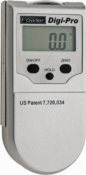 Fowler - 360° Measuring Range, Magnetic Base Digital Protractor - 0.05° Resolution, 4 Inch Long Blade, Accuracy Up to 0.20°, 3V CR2032 Lithium Battery Not Included - A1 Tooling