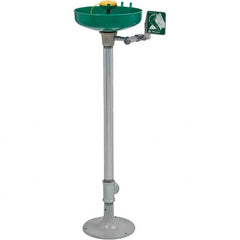 Haws - 15" Wide x 38" High, Pedestal Mount, Plastic Bowl, Eye & Face Wash Station - 11" Inlet, 3.7 GPM Flow Rate - A1 Tooling