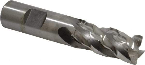 Niagara Cutter - 1", 4 Flute, Single End, Cobalt, Corner Chamfer End Mill - 4-1/2" OAL, Right Hand Flute, 2" LOC, Right Hand Cut - A1 Tooling