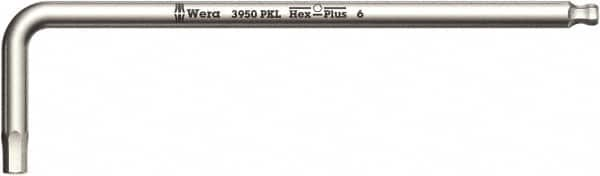 Wera - 8mm Hex, Long Arm, Hex Key - 195mm OAL, Metric System of Measurement - A1 Tooling