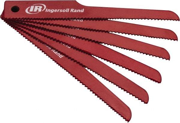 Ingersoll-Rand - 4" Long x 1/2" Thick, Bi-Metal Reciprocating Saw Blade - Scroll Profile, 10 to 14 TPI, Toothed Edge - A1 Tooling