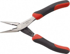 GearWrench - 5-1/5" OAL, 1-1/2" Jaw Length x 1/2" Jaw Width, Long Nose Lineman's Pliers - Short Jaw, Dual Composite Handles - A1 Tooling