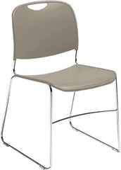 NPS - Polypropylene Grey Stacking Chair - Chrome Frame, 17" Wide x 22-1/2" Deep x 31" High - A1 Tooling