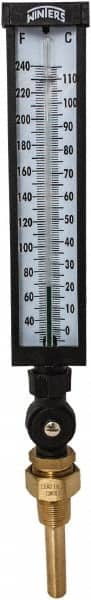 Winters - 30 to 240°F, Industrial Thermometer with Standard Thermowell - 3 Inch Immersion Length, 3-1/2 Inch Stem Length, 17 Inch Long, 3/4 Inch Thread - A1 Tooling