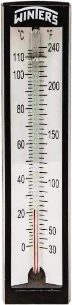 Winters - 30 to 240°F, Industrial Thermometer with Standard Thermowell - 2 Inch Immersion Length, 1-7/8 Inch Stem Length, 6 Inch Long, 1/2 Inch Thread - A1 Tooling