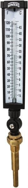 Winters - -15 to 120°F, Industrial Thermometer with Standard Thermowell - 5 Inch Immersion Length, 6 Inch Stem Length, 20 Inch Long, 3/4 Inch Thread - A1 Tooling