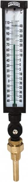 Winters - -40 to 110°F, Industrial Thermometer with Standard Thermowell - 3 Inch Immersion Length, 3-1/2 Inch Stem Length, 17 Inch Long, 3/4 Inch Thread - A1 Tooling