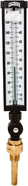 Winters - -15 to 160°F, Industrial Thermometer with Standard Thermowell - 3 Inch Immersion Length, 3-1/2 Inch Stem Length, 17 Inch Long, 3/4 Inch Thread - A1 Tooling