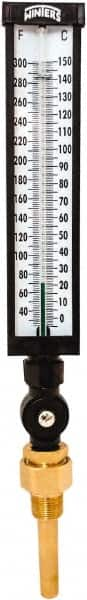 Winters - 30 to 300°F, Industrial Thermometer with Standard Thermowell - 3 Inch Immersion Length, 3-1/2 Inch Stem Length, 17 Inch Long, 3/4 Inch Thread - A1 Tooling