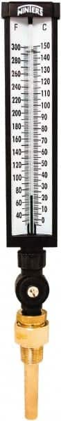 Winters - 30 to 300°F, Industrial Thermometer with Standard Thermowell - 3 Inch Immersion Length, 3-1/2 Inch Stem Length, 17 Inch Long, 3/4 Inch Thread - A1 Tooling