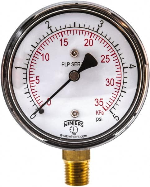 Winters - 5 psi, Pressure Test Gauge and Calibrator - 2-1/2 Inch Diameter - A1 Tooling