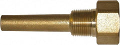 Winters - 4-1/4 Inch Overall Length, 3/4 Inch Thread, Brass Thermowell - 2-1/2 Inch Insertion Length - A1 Tooling