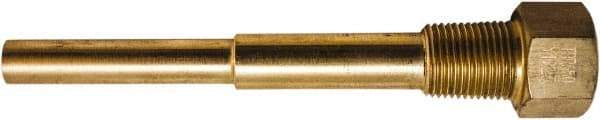 Winters - 7-1/2 Inch Overall Length, 1/2 Inch Thread, Brass Thermowell - 4-1/2 Inch Insertion Length - A1 Tooling