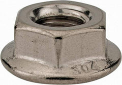 Monroe Engineering Products - 5/16-18 304 Steel Hex Flange Lock Nut - 1/2" Width Across Flats, 5/16" High - A1 Tooling