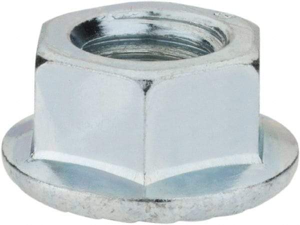 Monroe Engineering Products - M12x1.75 Grade 8 Steel Hex Flange Lock Nut - 12mm High, Zinc-Plated Finish - A1 Tooling