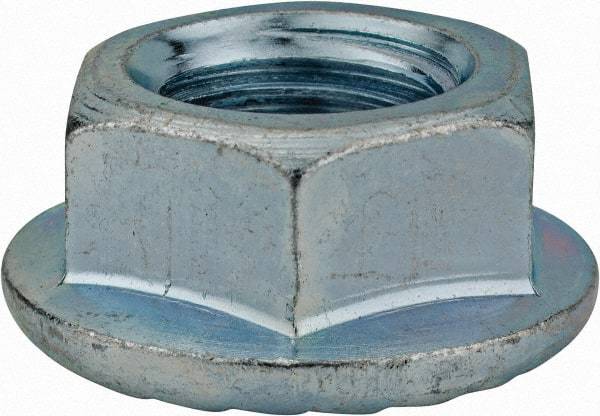 Monroe Engineering Products - 3/4-10 Grade 8 Steel Hex Flange Lock Nut - 1-1/8" Width Across Flats, 3/4" High, Zinc-Plated Finish - A1 Tooling