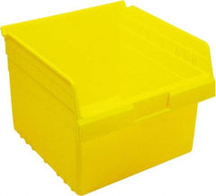 Quantum Storage - 11-5/8" Deep, Yellow Polypropylene Hopper Shelf Bin - 8" High x 11-1/8" Wide x 11-5/8" Long - A1 Tooling