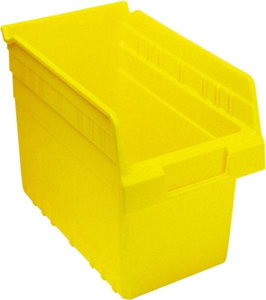 Quantum Storage - 11-5/8" Deep, Yellow Polypropylene Hopper Shelf Bin - 8" High x 6-5/8" Wide x 11-5/8" Long - A1 Tooling