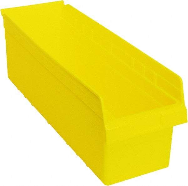 Quantum Storage - 23-5/8" Deep, Yellow Polypropylene Hopper Shelf Bin - 8" High x 8-3/8" Wide x 23-5/8" Long - A1 Tooling