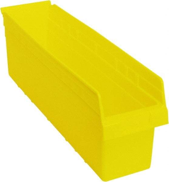 Quantum Storage - 23-5/8" Deep, Yellow Polypropylene Hopper Shelf Bin - 8" High x 6-5/8" Wide x 23-5/8" Long - A1 Tooling