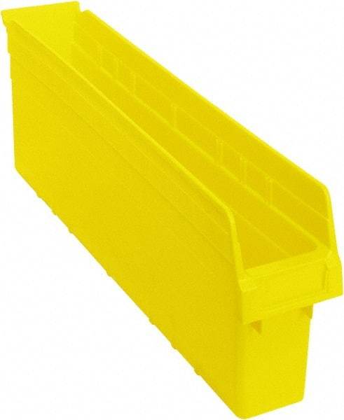 Quantum Storage - 23-5/8" Deep, Yellow Polypropylene Hopper Shelf Bin - 8" High x 4-3/8" Wide x 23-5/8" Long - A1 Tooling