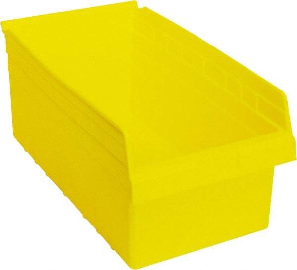 Quantum Storage - 17-7/8" Deep, Yellow Polypropylene Hopper Shelf Bin - 8" High x 11-1/8" Wide x 17-7/8" Long - A1 Tooling