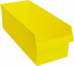 Quantum Storage - 23-5/8" Deep, Yellow Polypropylene Hopper Shelf Bin - 8" High x 11-1/8" Wide x 23-5/8" Long - A1 Tooling