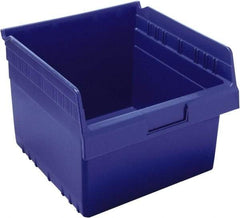 Quantum Storage - 11-5/8" Deep, Blue Polypropylene Hopper Shelf Bin - 8" High x 11-1/8" Wide x 11-5/8" Long - A1 Tooling