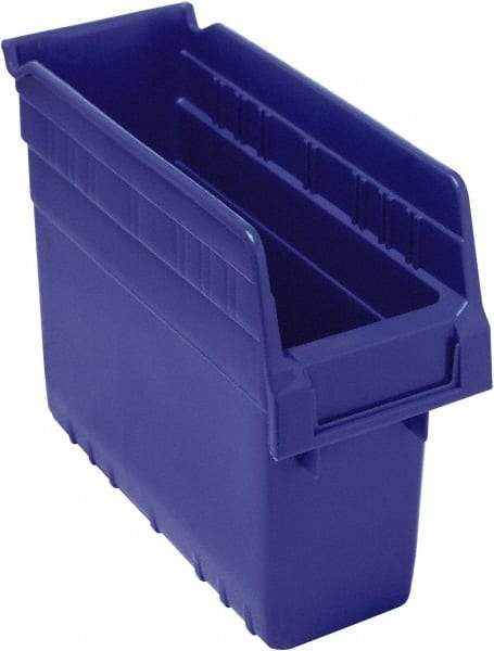 Quantum Storage - 11-5/8" Deep, Blue Polypropylene Hopper Shelf Bin - 8" High x 4-3/8" Wide x 11-5/8" Long - A1 Tooling