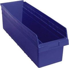 Quantum Storage - 23-5/8" Deep, Blue Polypropylene Hopper Shelf Bin - 8" High x 8-3/8" Wide x 23-5/8" Long - A1 Tooling