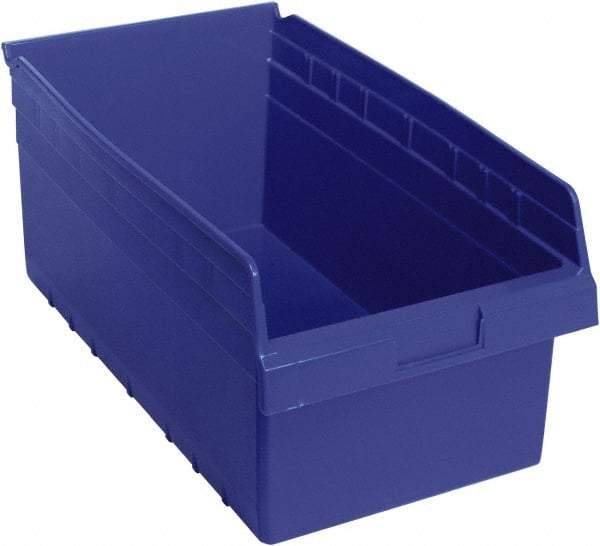 Quantum Storage - 17-7/8" Deep, Blue Polypropylene Hopper Shelf Bin - 8" High x 11-1/8" Wide x 17-7/8" Long - A1 Tooling