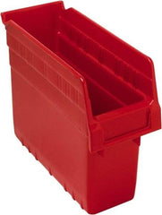 Quantum Storage - 11-5/8" Deep, Red Polypropylene Hopper Shelf Bin - 8" High x 4-3/8" Wide x 11-5/8" Long - A1 Tooling