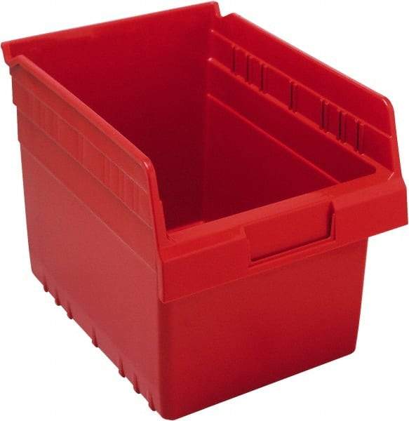 Quantum Storage - 11-5/8" Deep, Red Polypropylene Hopper Shelf Bin - 8" High x 8-3/8" Wide x 11-5/8" Long - A1 Tooling