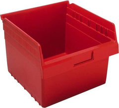 Quantum Storage - 11-5/8" Deep, Red Polypropylene Hopper Shelf Bin - 8" High x 11-1/8" Wide x 11-5/8" Long - A1 Tooling