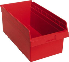 Quantum Storage - 17-7/8" Deep, Red Polypropylene Hopper Shelf Bin - 8" High x 11-1/8" Wide x 17-7/8" Long - A1 Tooling