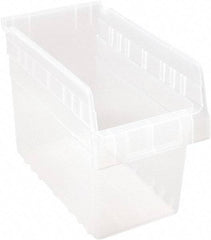 Quantum Storage - 11-5/8" Deep, Clear Polypropylene Hopper Shelf Bin - 8" High x 6-5/8" Wide x 11-5/8" Long - A1 Tooling