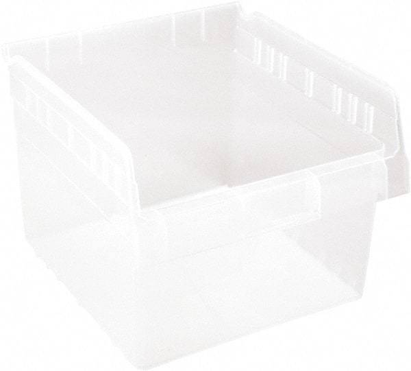 Quantum Storage - 11-5/8" Deep, Clear Polypropylene Hopper Shelf Bin - 8" High x 11-1/8" Wide x 11-5/8" Long - A1 Tooling