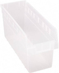 Quantum Storage - 17-7/8" Deep, Clear Polypropylene Hopper Shelf Bin - 8" High x 6-5/8" Wide x 17-7/8" Long - A1 Tooling